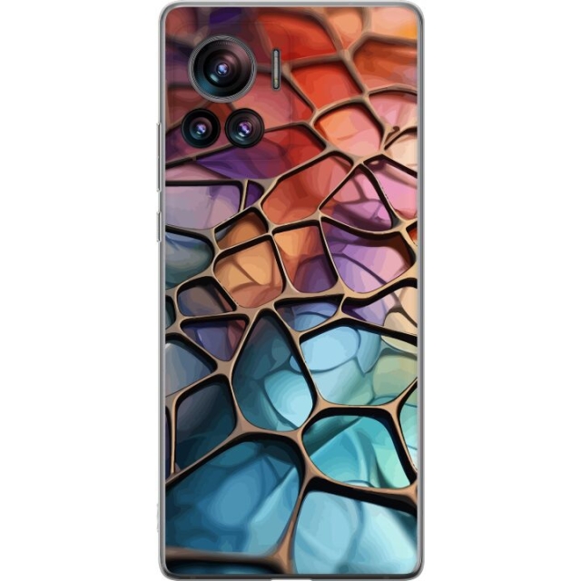 Mobilcover til Motorola Edge 30 Ultra med Metallict mønster motiv