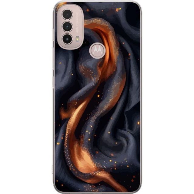 Mobilcover til Motorola Moto E40 med Brandigt silke motiv