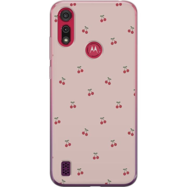 Mobilcover til Motorola Moto E6s (2020) med Kirsebær motiv