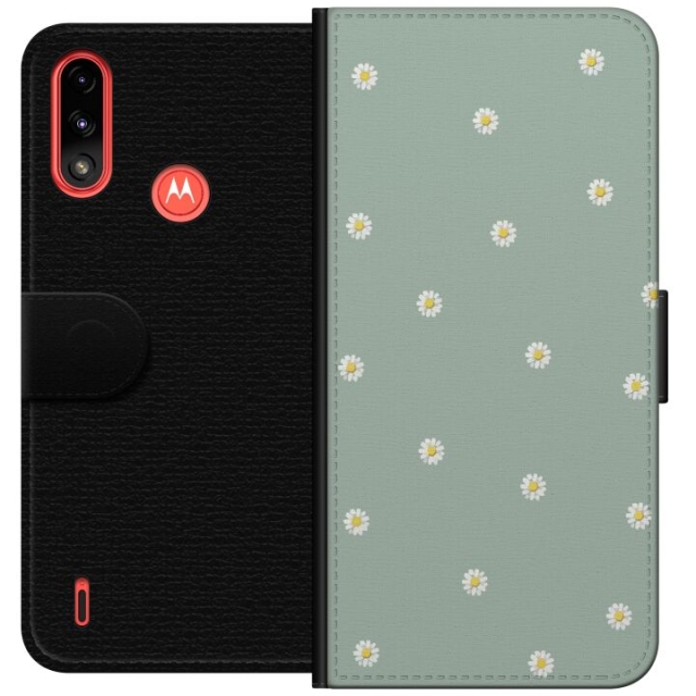 Tegnebogsetui til Motorola Moto E7 Power med Præstekrave motiv
