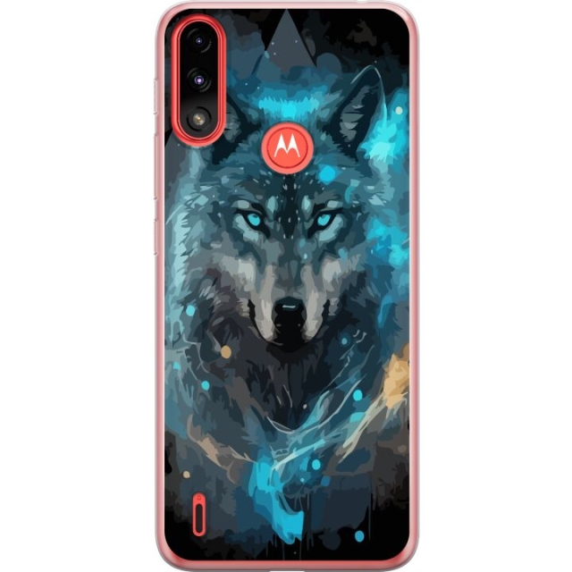 Mobilcover til Motorola Moto E7 Power med Ulve motiv