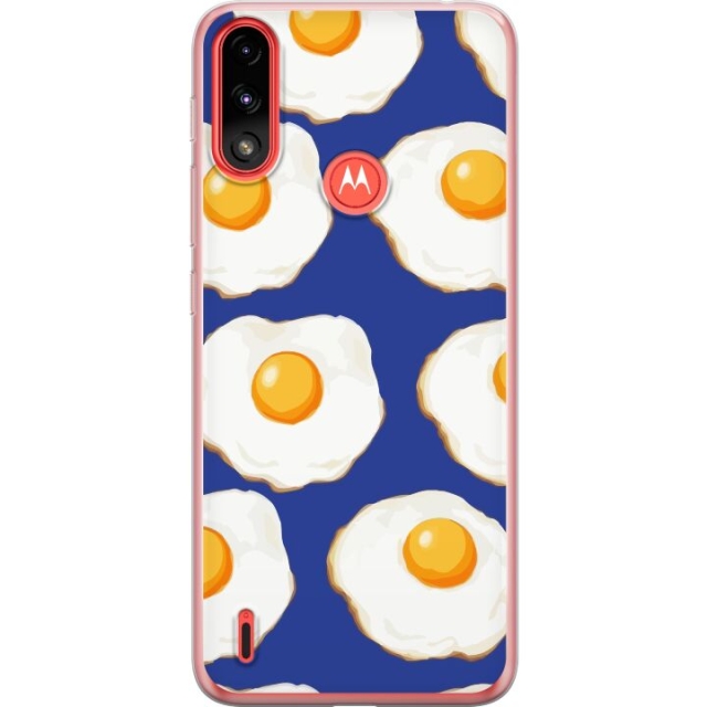 Mobilcover til Motorola Moto E7 Power med Stegte æg motiv