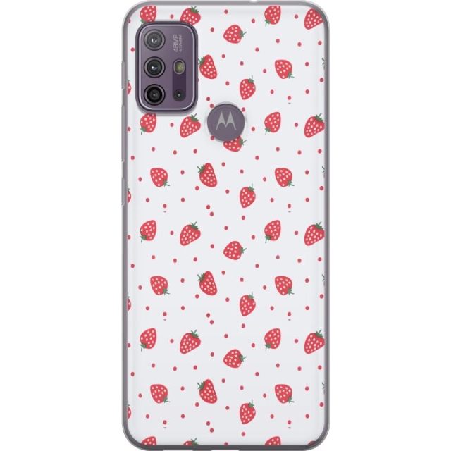 Mobilcover til Motorola Moto G10 med Jordbær motiv