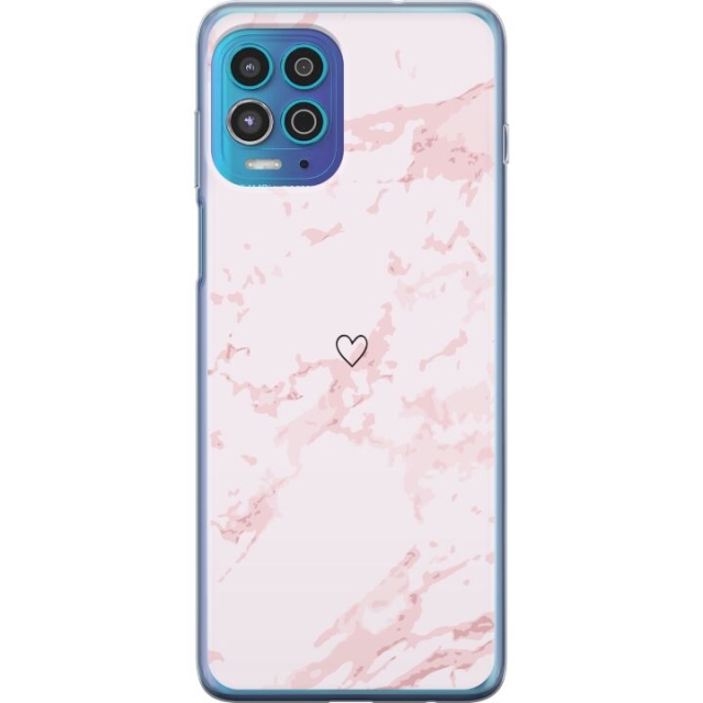 Mobilcover til Motorola Moto G100 med Rosa Hjerte motiv