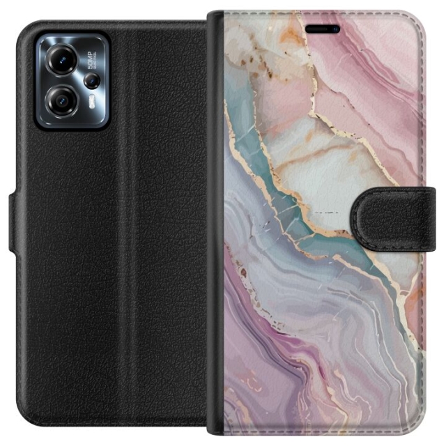 Tegnebogsetui til Motorola Moto G13 med Marmor motiv