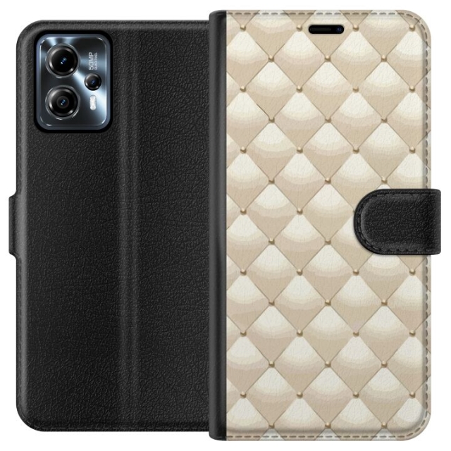 Tegnebogsetui til Motorola Moto G13 med Guldglans motiv