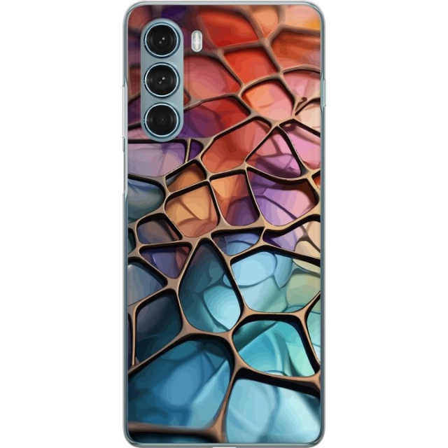 Mobilcover til Motorola Moto G200 5G med Metallict mønster motiv