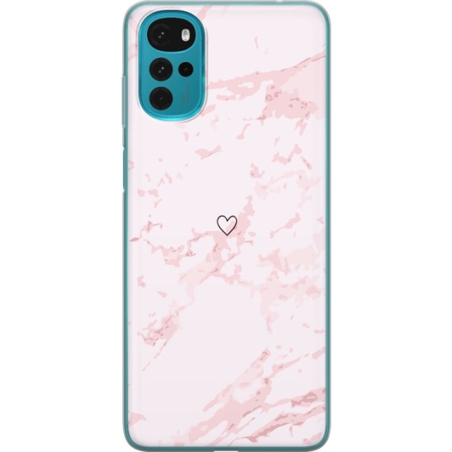 Mobilcover til Motorola Moto G22 med Rosa Hjerte motiv