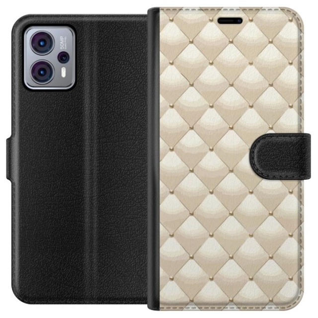 Tegnebogsetui til Motorola Moto G23 med Guldglans motiv