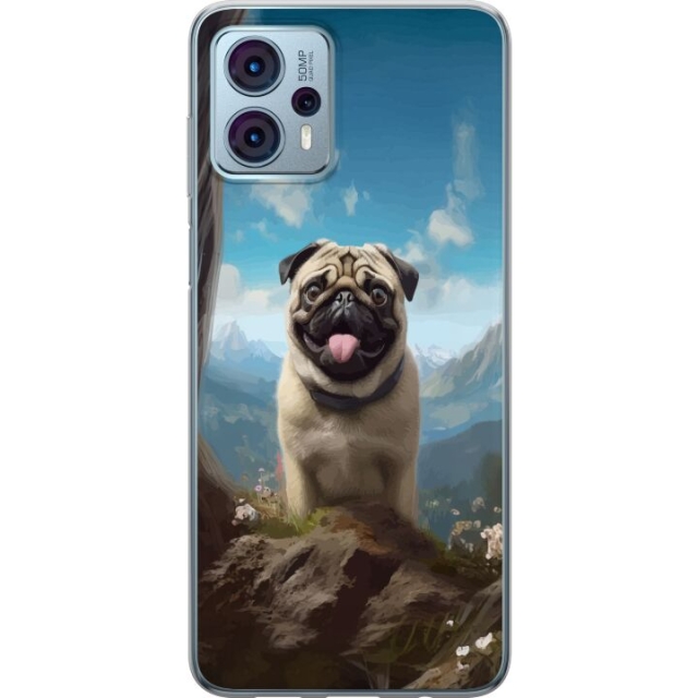Mobilcover til Motorola Moto G23 med Glad Hund motiv