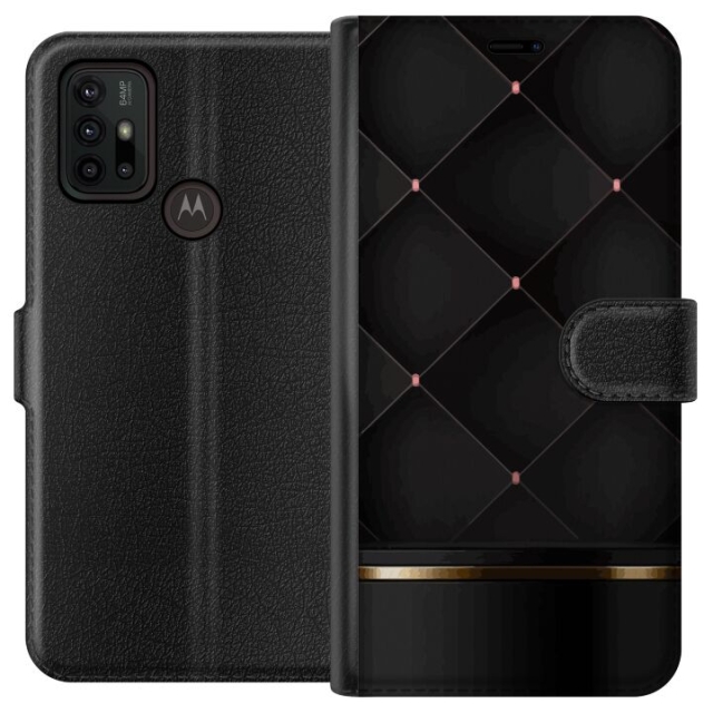 Tegnebogsetui til Motorola Moto G30 med Luksuslinje motiv