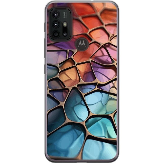 Mobilcover til Motorola Moto G30 med Metallict mønster motiv