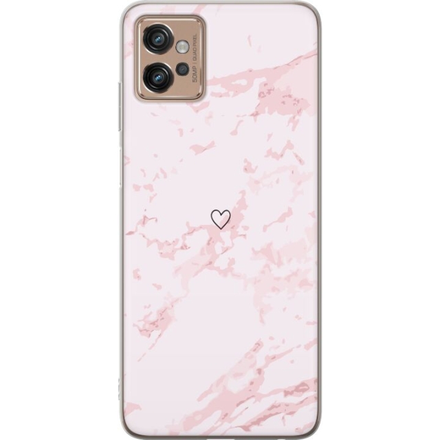 Mobilcover til Motorola Moto G32 med Rosa Hjerte motiv