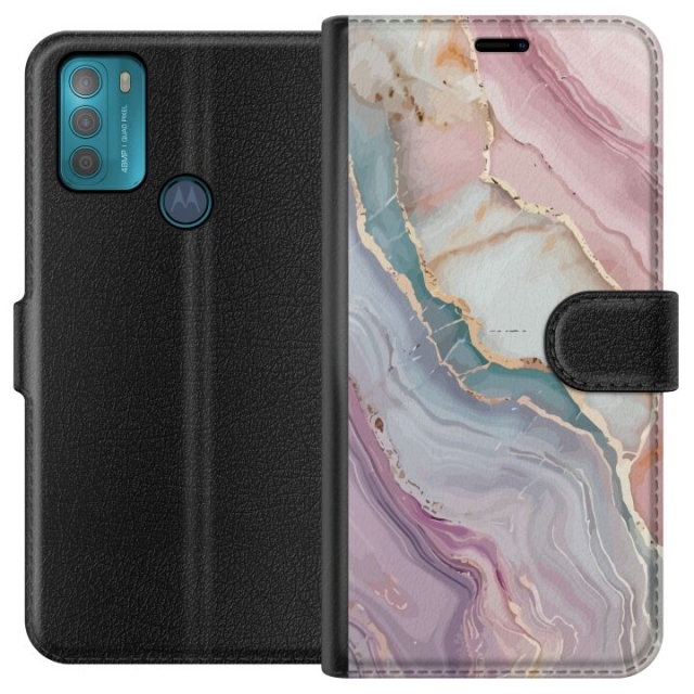 Tegnebogsetui til Motorola Moto G50 med Marmor motiv