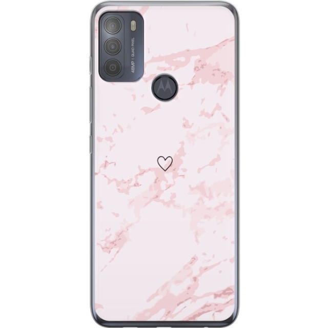 Mobilcover til Motorola Moto G50 med Rosa Hjerte motiv