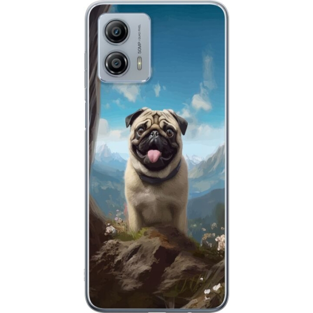 Mobilcover til Motorola Moto G53 med Glad Hund motiv