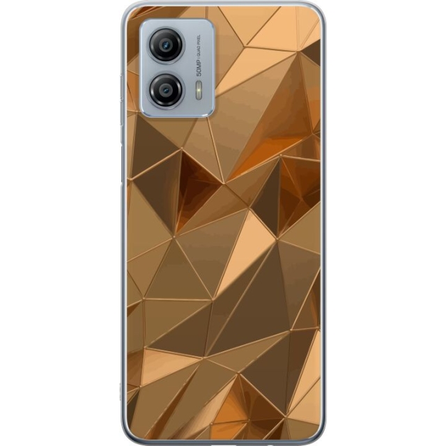 Mobilcover til Motorola Moto G53 med 3D Guld motiv