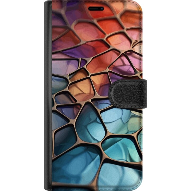 Tegnebogsetui til Motorola Moto G54 med Metallict mønster motiv