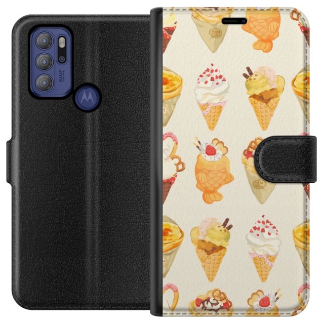 Tegnebogsetui til Motorola Moto G60S med Glasagtigt motiv