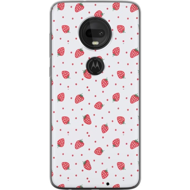 Mobilcover til Motorola Moto G7  med Jordbær motiv