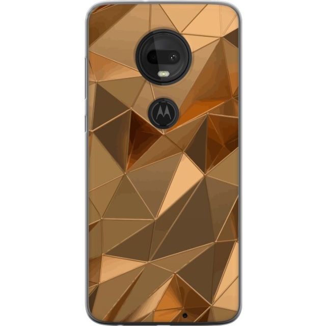 Mobilcover til Motorola Moto G7  med 3D Guld motiv