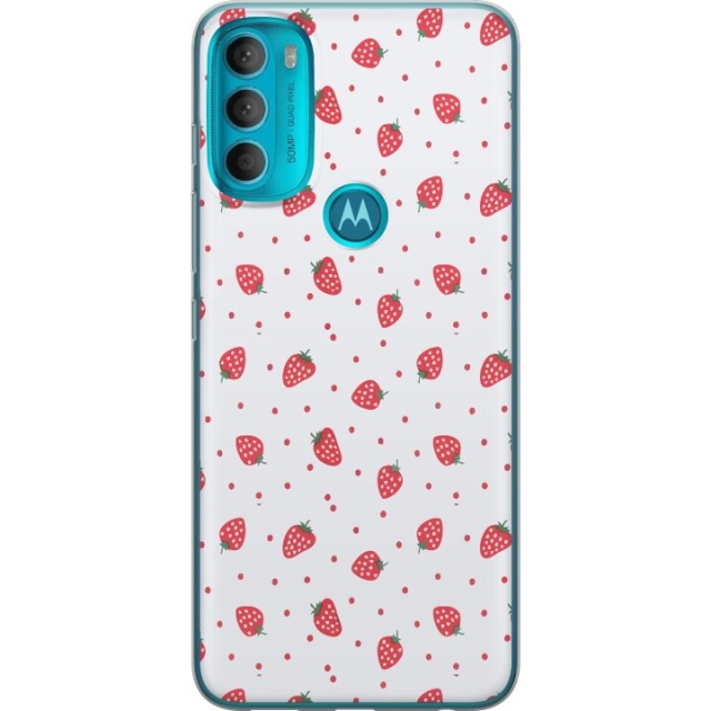 Mobilcover til Motorola Moto G71 5G med Jordbær motiv