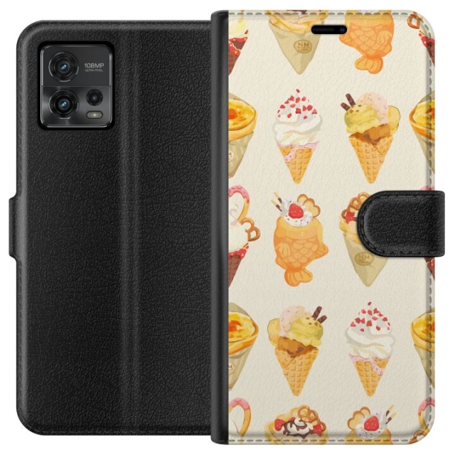 Tegnebogsetui til Motorola Moto G72 med Glasagtigt motiv