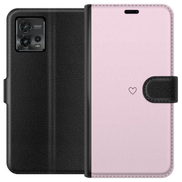 Tegnebogsetui til Motorola Moto G72 med Hjerte motiv