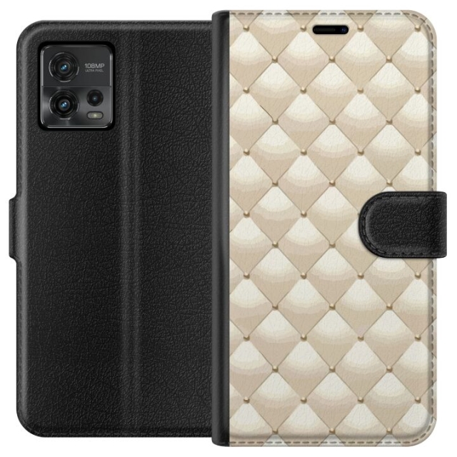 Tegnebogsetui til Motorola Moto G72 med Guldglans motiv