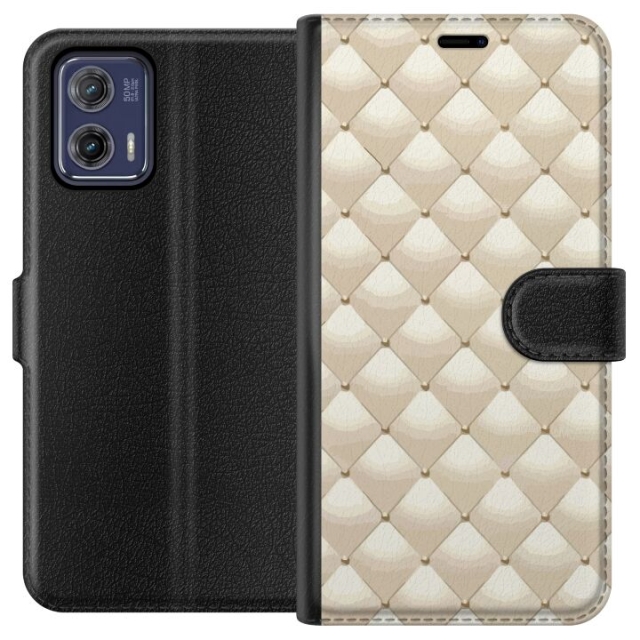 Tegnebogsetui til Motorola Moto G73 med Guldglans motiv