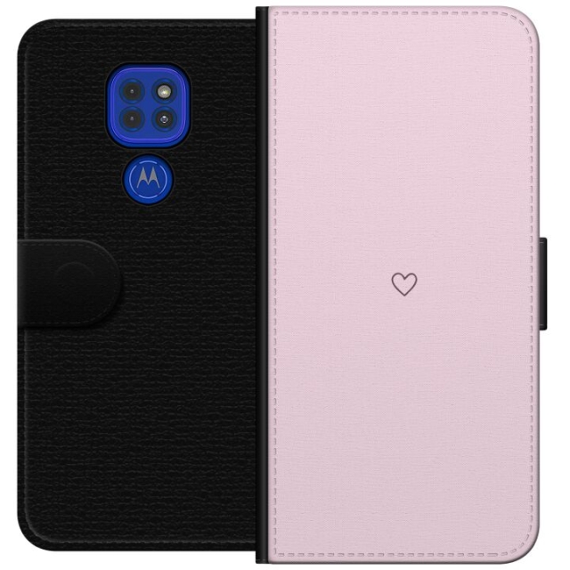 Tegnebogsetui til Motorola Moto G9 Play med Hjerte motiv