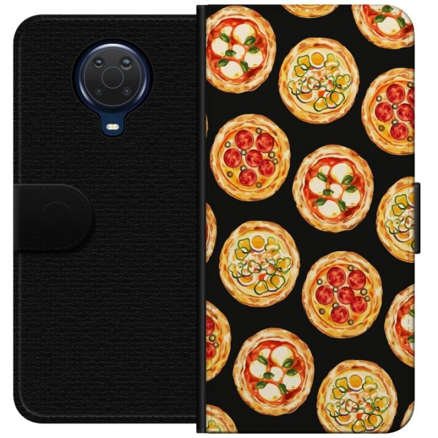 Tegnebogsetui til Nokia G20 med Pizza motiv