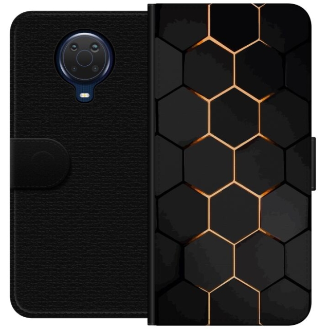 Tegnebogsetui til Nokia G20 med Luksuriøst Mønster motiv