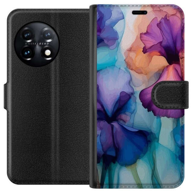 Tegnebogsetui til OnePlus 11 med Magiske blomster motiv
