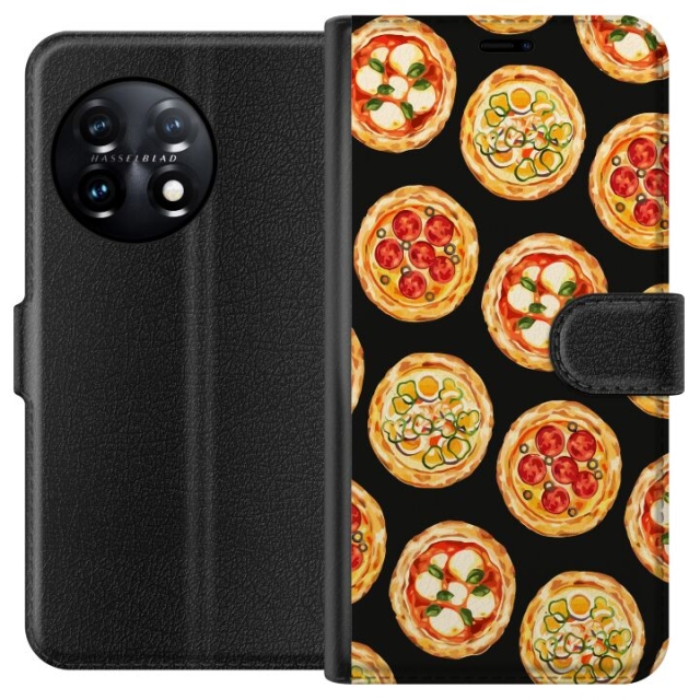 Tegnebogsetui til OnePlus 11 med Pizza motiv