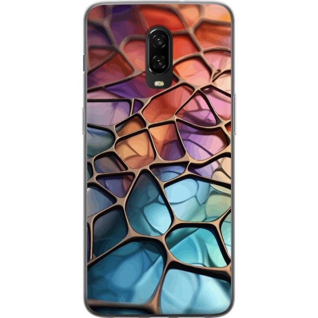 Mobilcover til OnePlus 6T med Metallict mønster motiv