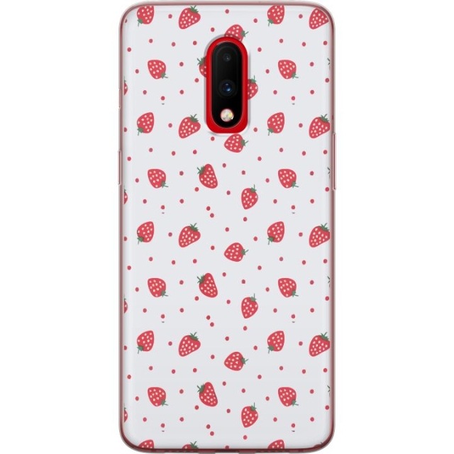Mobilcover til OnePlus 7 med Jordbær motiv