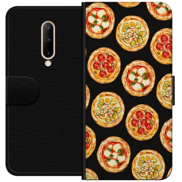 Tegnebogsetui til OnePlus 7 Pro med Pizza motiv