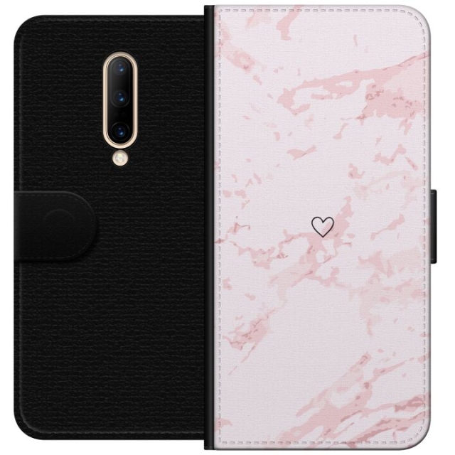 Tegnebogsetui til OnePlus 7 Pro med Rosa Hjerte motiv