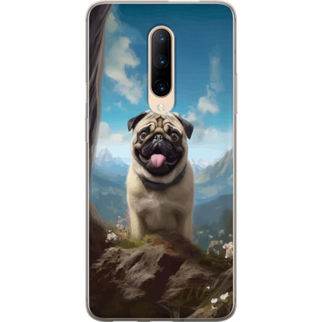 Mobilcover til OnePlus 7 Pro med Glad Hund motiv