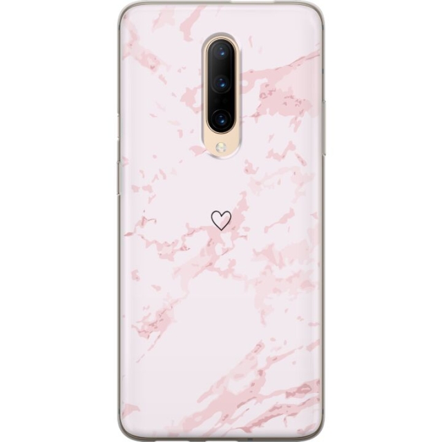 Mobilcover til OnePlus 7 Pro med Rosa Hjerte motiv