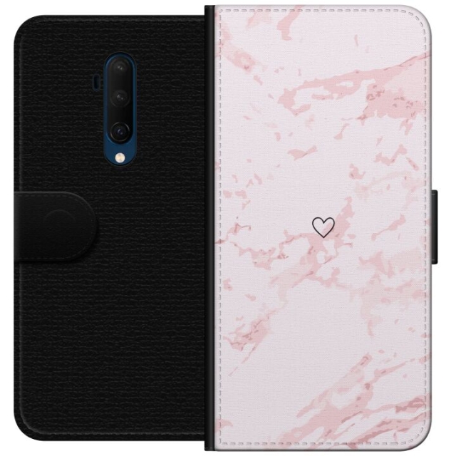 Tegnebogsetui til OnePlus 7T Pro med Rosa Hjerte motiv