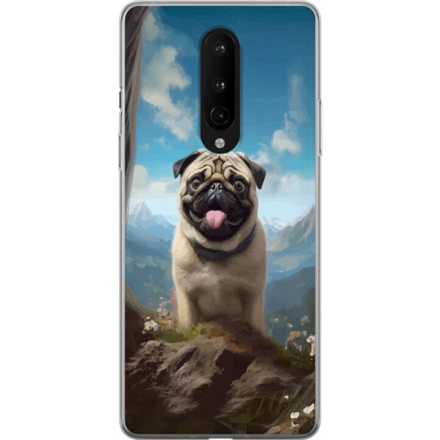 Mobilcover til OnePlus 8 med Glad Hund motiv