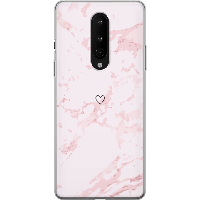Mobilcover til OnePlus 8 med Rosa Hjerte motiv