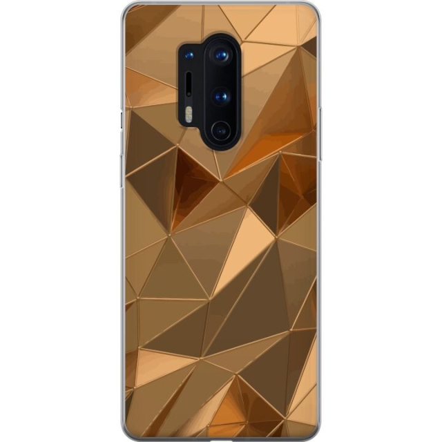 Mobilcover til OnePlus 8 Pro med 3D Guld motiv