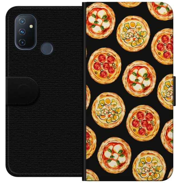 Tegnebogsetui til OnePlus Nord N100 med Pizza motiv
