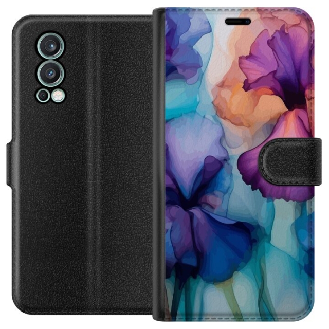 Tegnebogsetui til OnePlus Nord 2 5G med Magiske blomster motiv