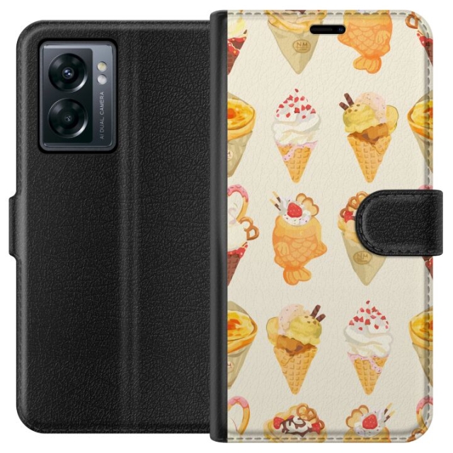 Tegnebogsetui til OnePlus Nord N300 med Glasagtigt motiv