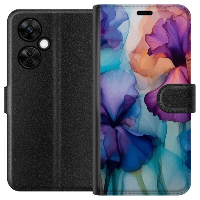 Tegnebogsetui til OnePlus Nord CE 3 Lite med Magiske blomster motiv