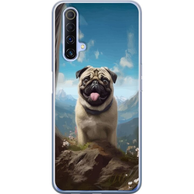 Mobilcover til Realme X50 5G med Glad Hund motiv